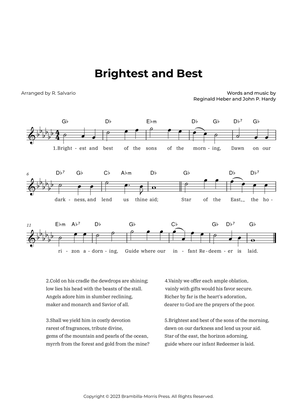 Brightest and Best (Key of G-Flat Major)