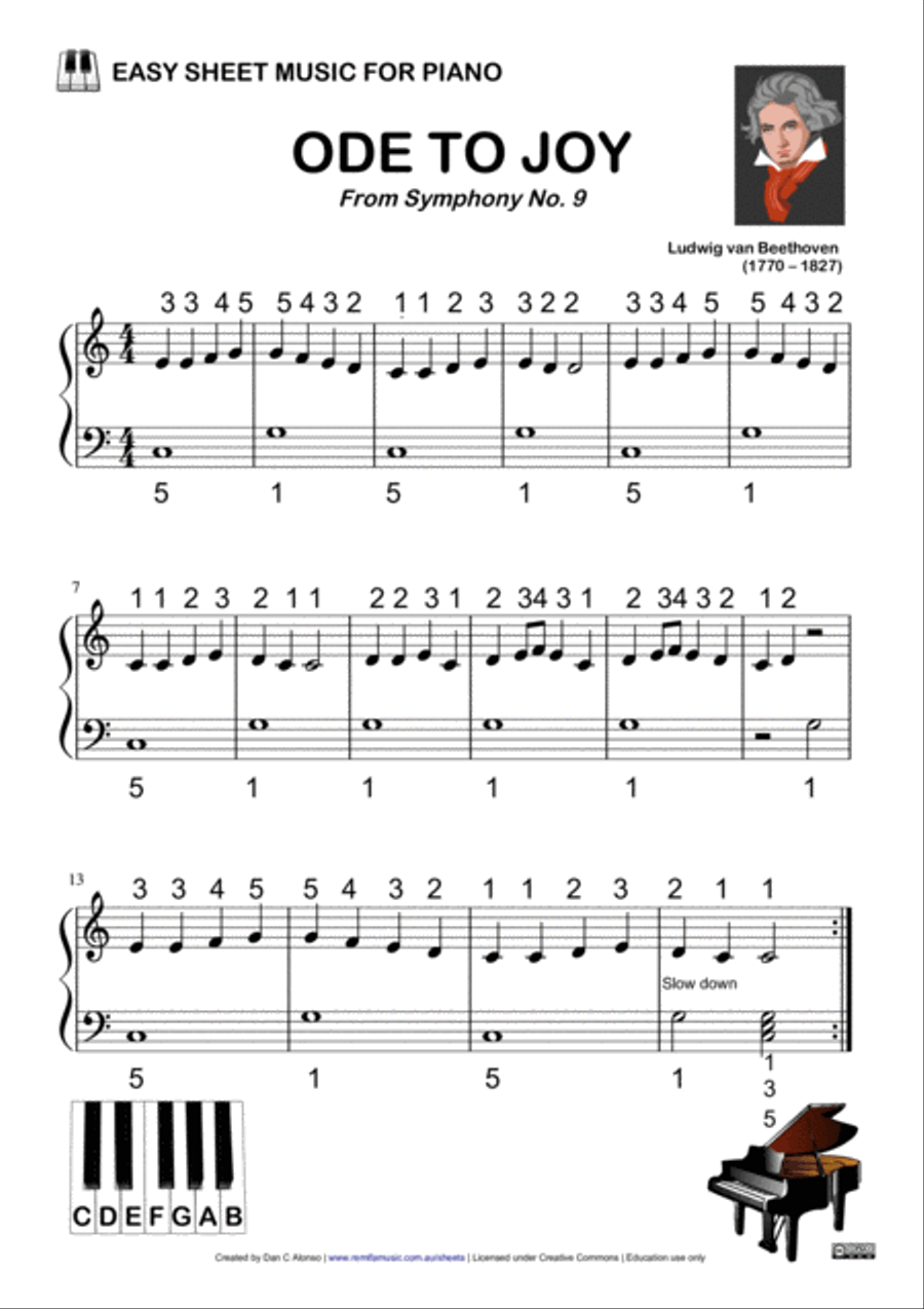 Ode to joy piano top