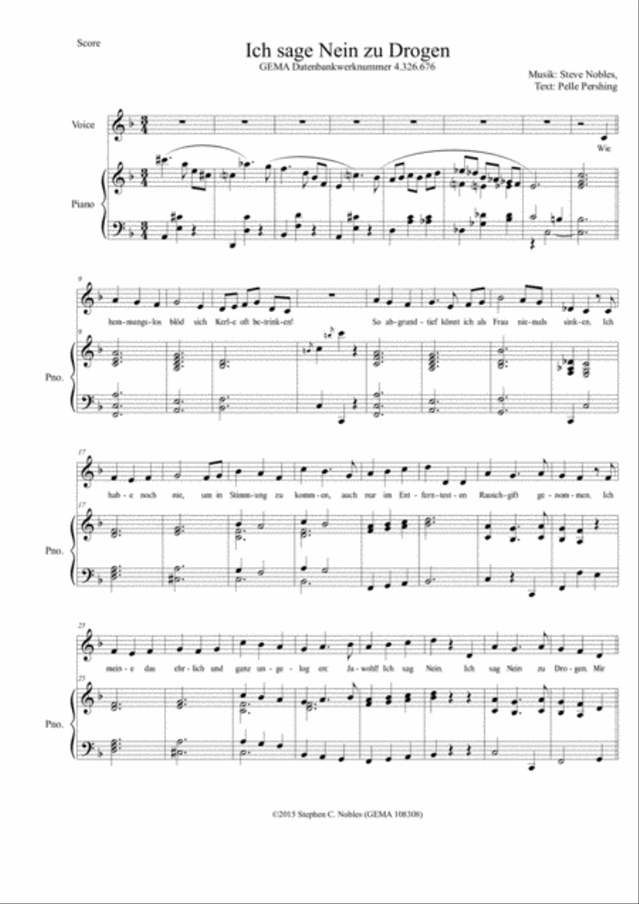 Ich sage Nein zu Drogen Voice scores gallery preview page 1