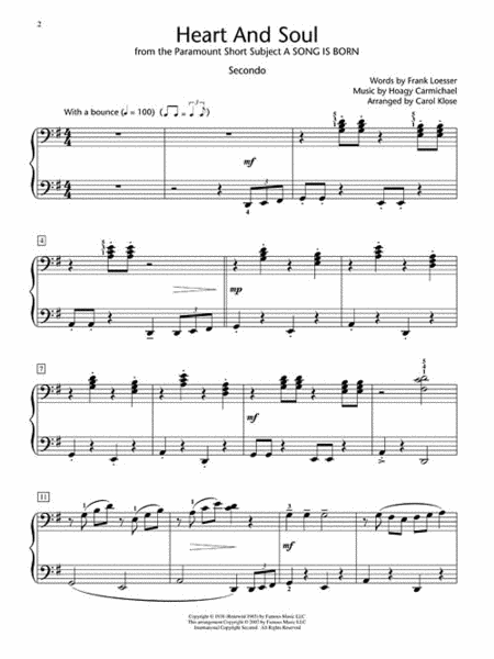 Heart and Soul by Carol Klose Piano Method - Sheet Music