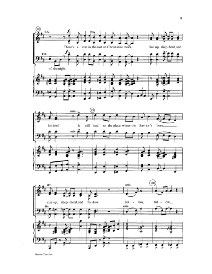 Behold that Star! with Rise Up, Shepherd and Follow Choir scores gallery preview page 9