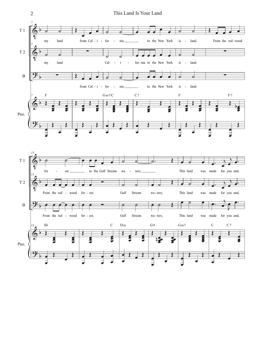 This Land Is Your Land This Land Is Your Land TTB scores gallery preview page 2