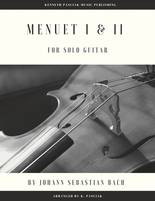 Book cover for Menuet I and II (BWV 1007) (for Solo Guitar)