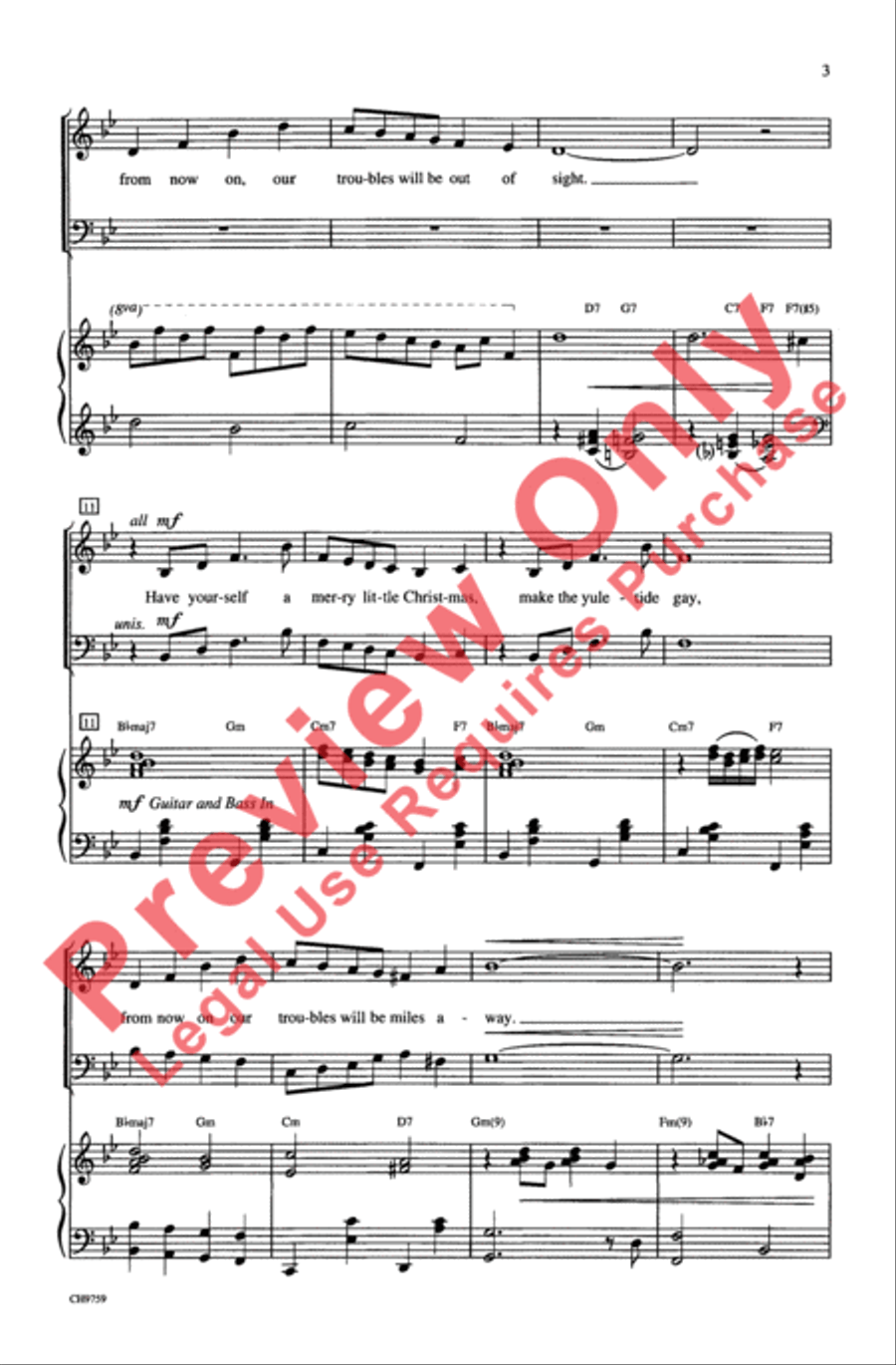 Have Yourself a Merry Little Christmas 4-Part scores gallery preview page 3