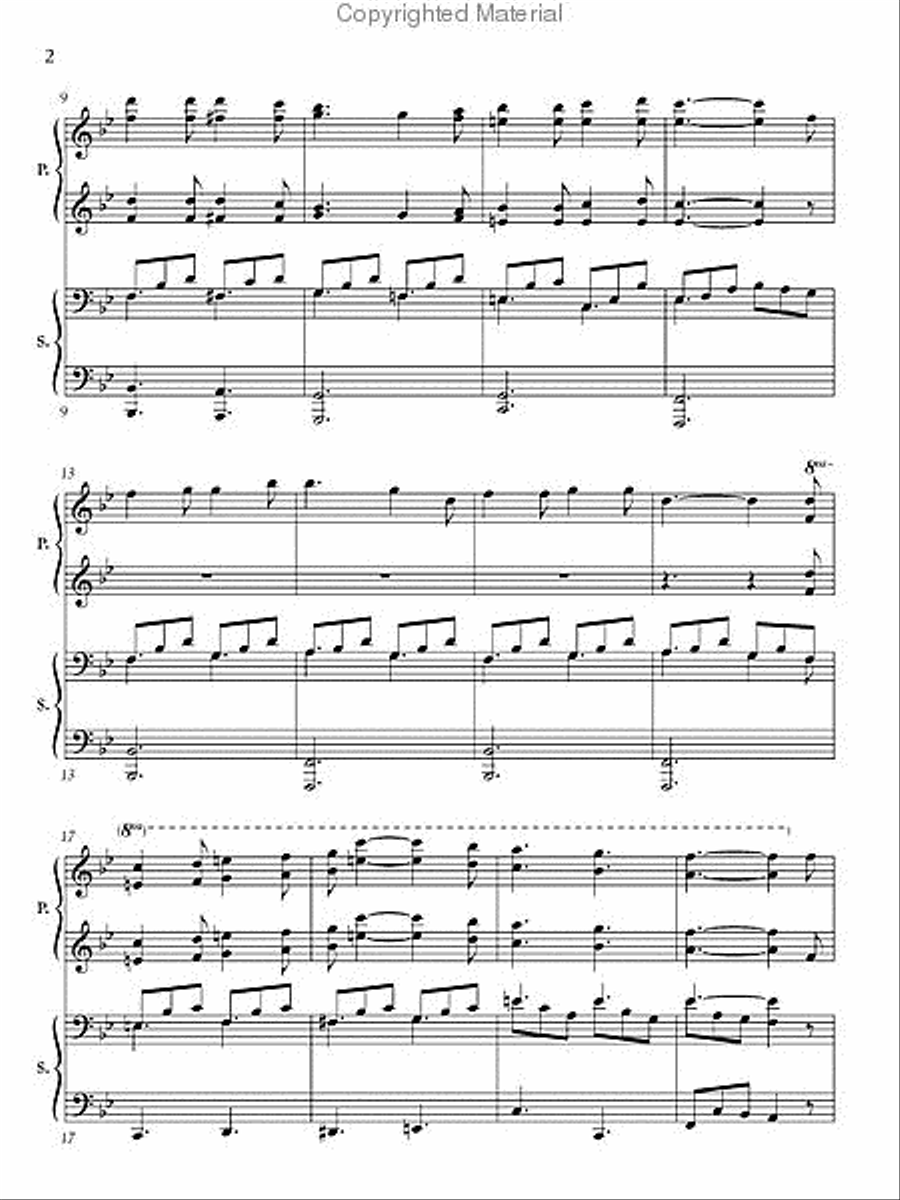 He Lives 1 Piano, 4-Hands scores gallery preview page 3