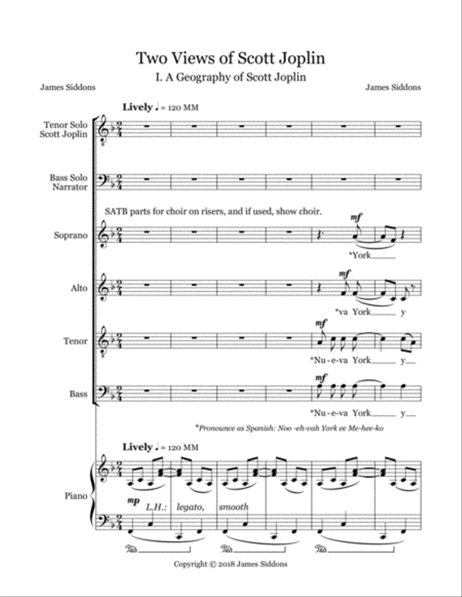 Two Views of Scott Joplin 4-Part scores gallery preview page 3