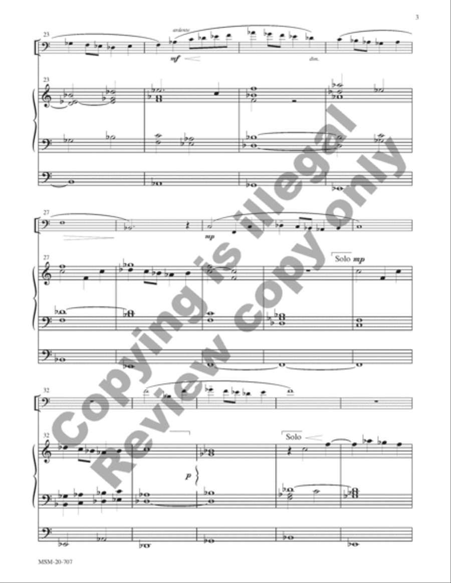 Two Psalm-Preludes for Organ and Solo Instrument Organ scores gallery preview page 10
