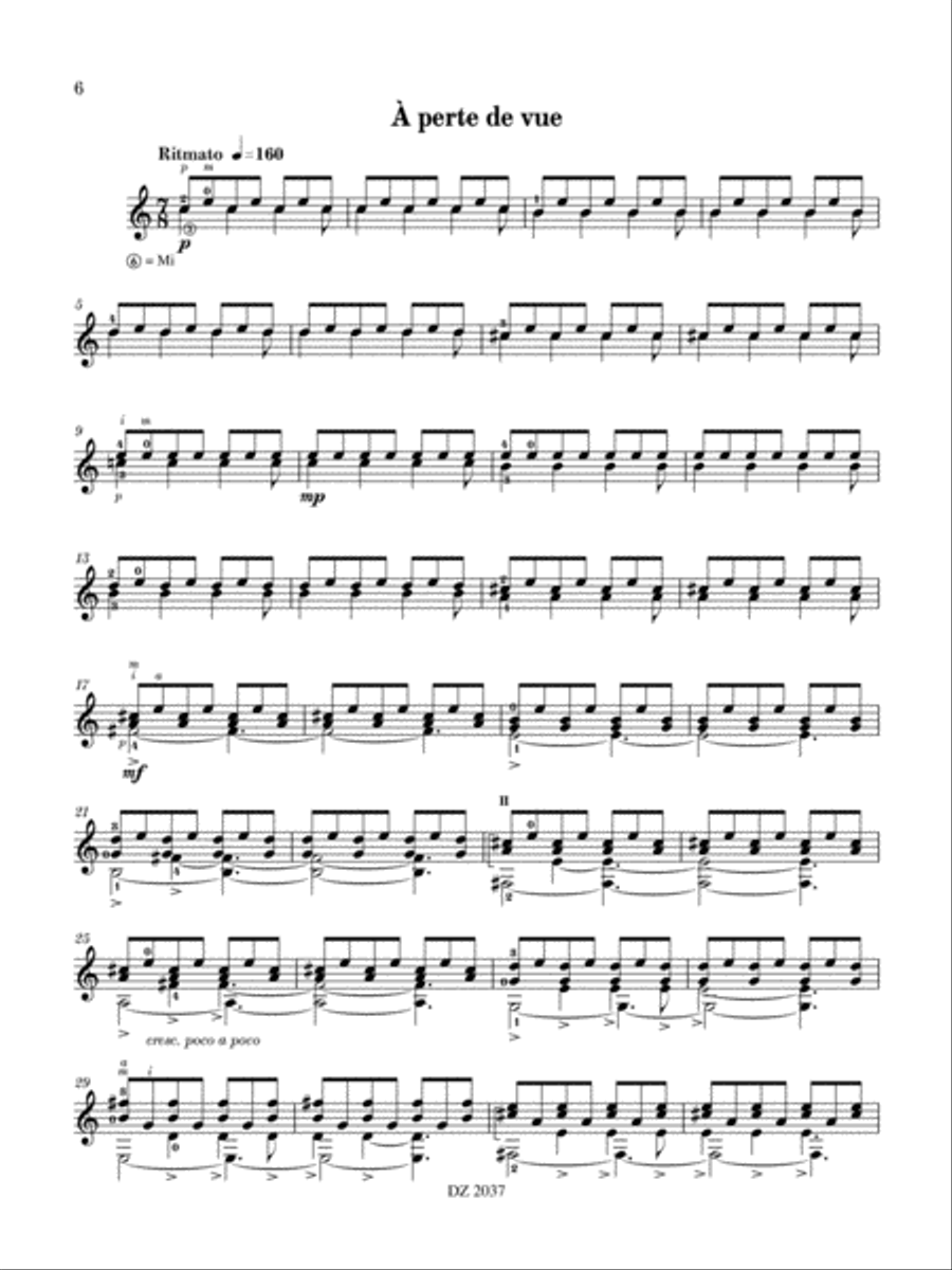 Matin de brume Classical Guitar scores gallery preview page 6