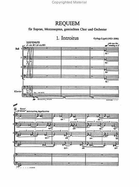 Requiem (Revised Version, 1997) (Vocal Score)