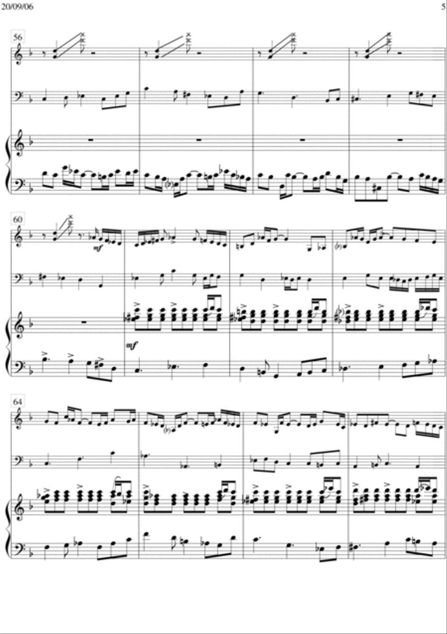 Recuerdos 2 (Los Aires Porteños) Piano Trio scores gallery preview page 5