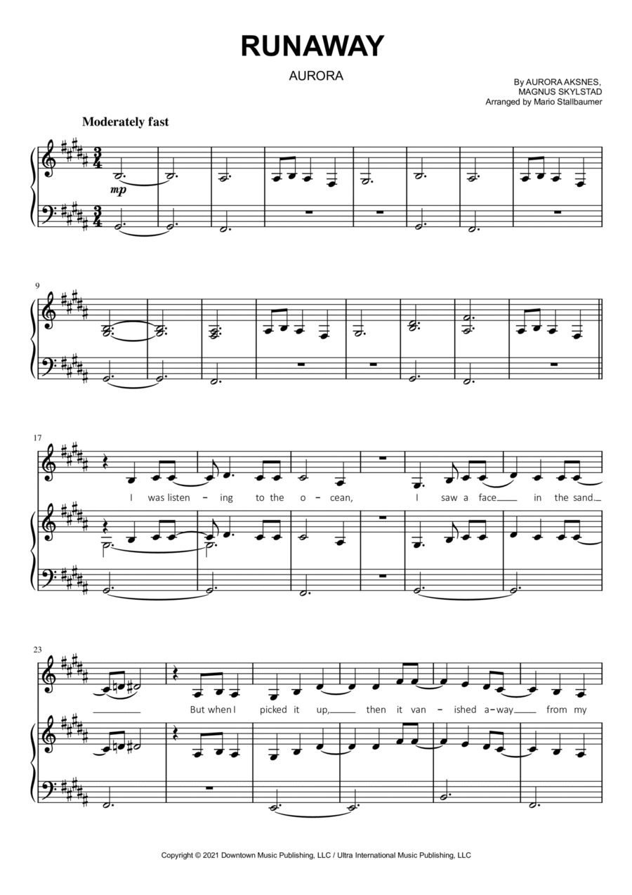 Runaway Voice scores gallery preview page 1