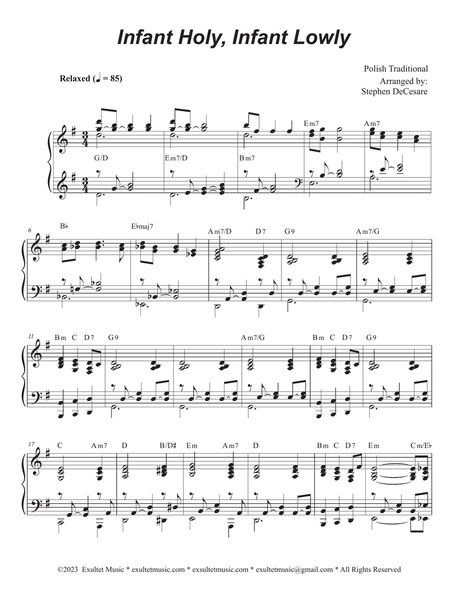 Infant Holy, Infant Lowly (Duet for C Instruments) Piano scores gallery preview page 4