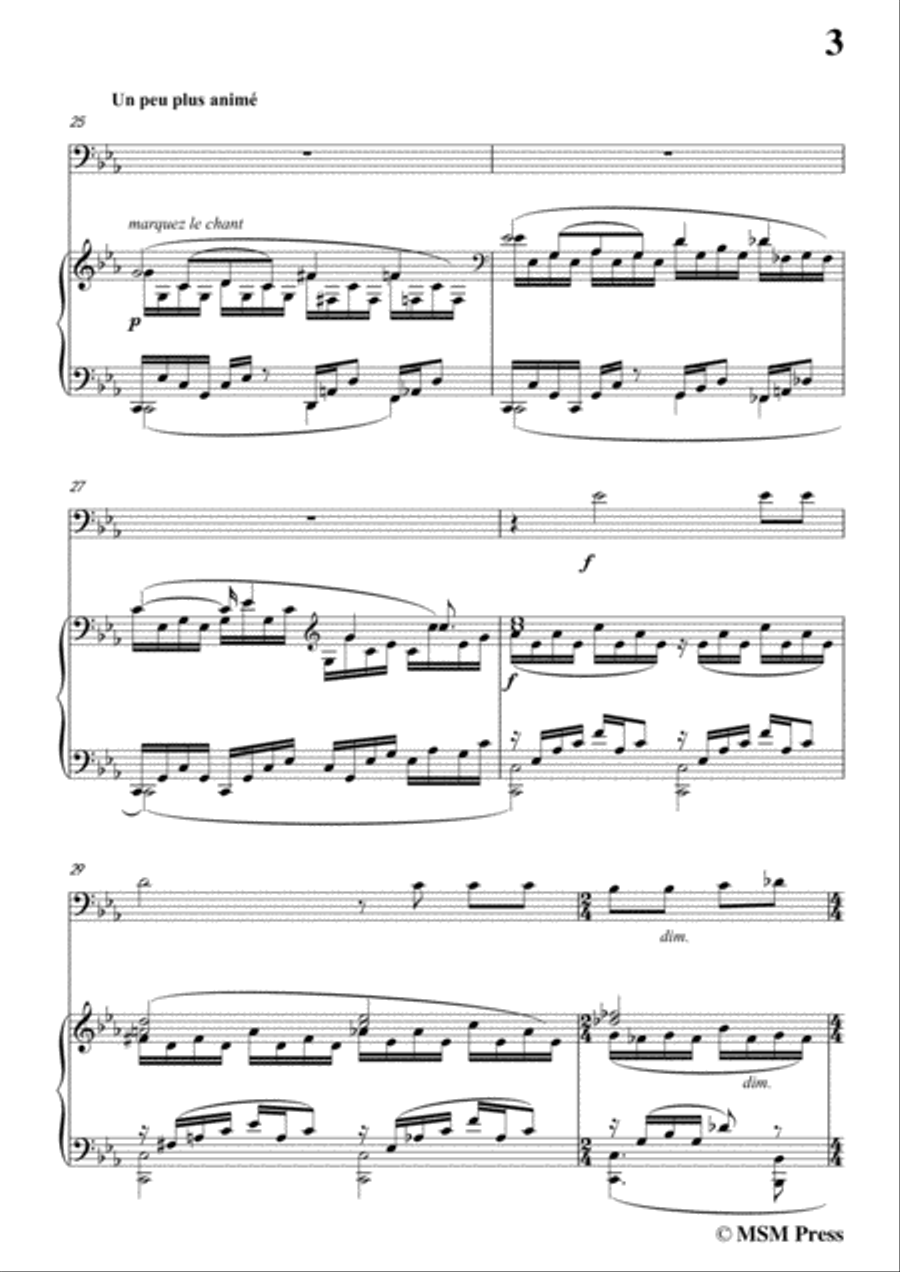 Duparc-Lamento,for Cello and Piano Piano Accompaniment scores gallery preview page 5