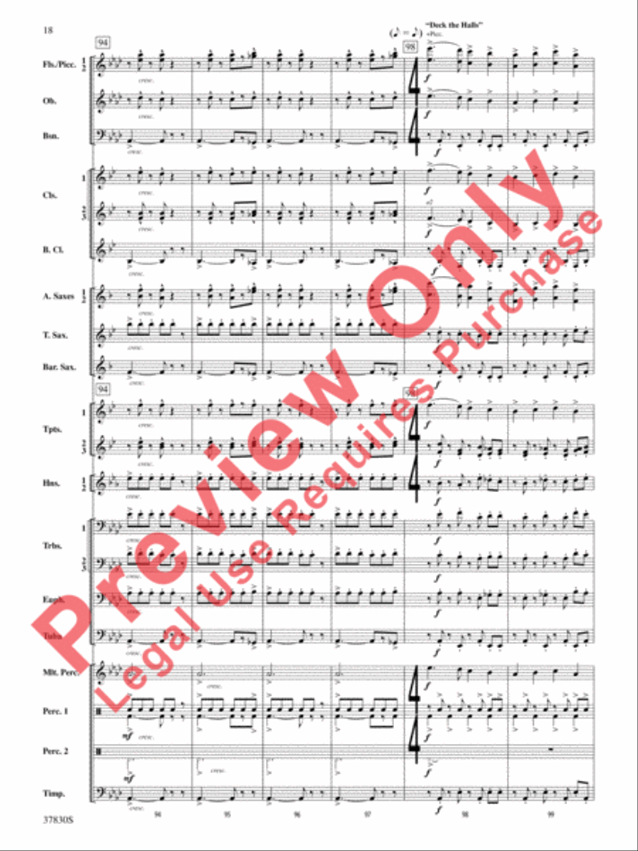Yuletide Tapestry Concert Band scores gallery preview page 19