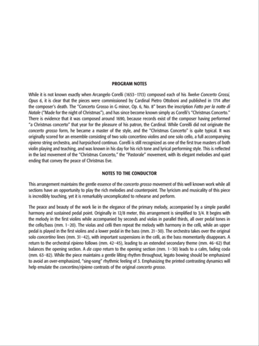 Pastorale (from The Christmas Concerto): Score String Orchestra scores gallery preview page 2