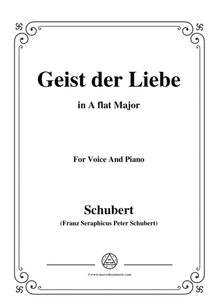 Schubert-Geist der Liebe,Op.118 No.1,in A flat Major,for Voice&Piano image number null