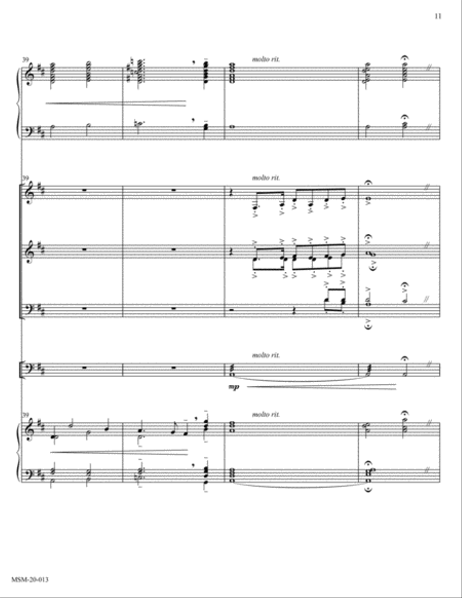 Flourish on Joy to the World Handbell Choir scores gallery preview page 6