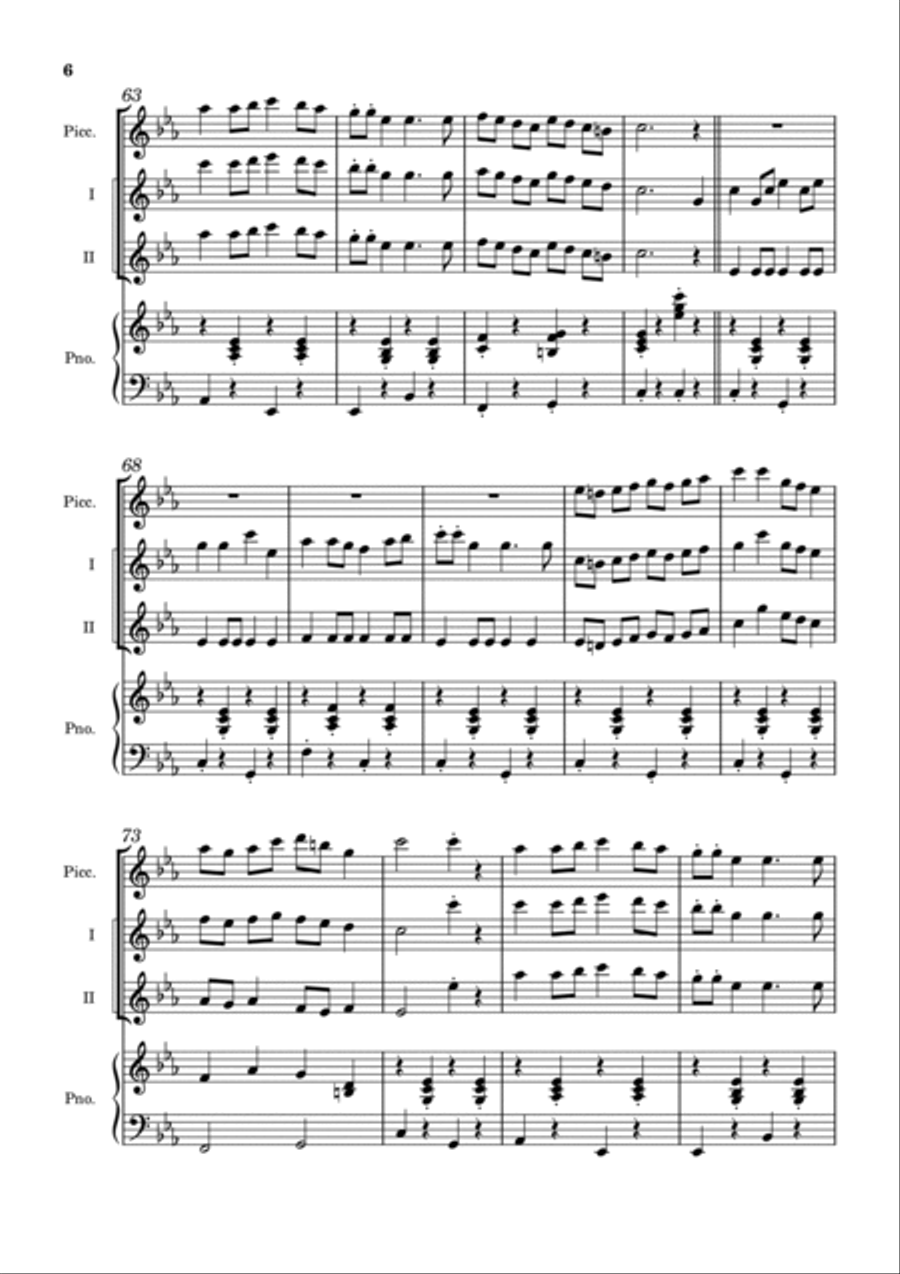The Wellerman Jig Flute Duet scores gallery preview page 6