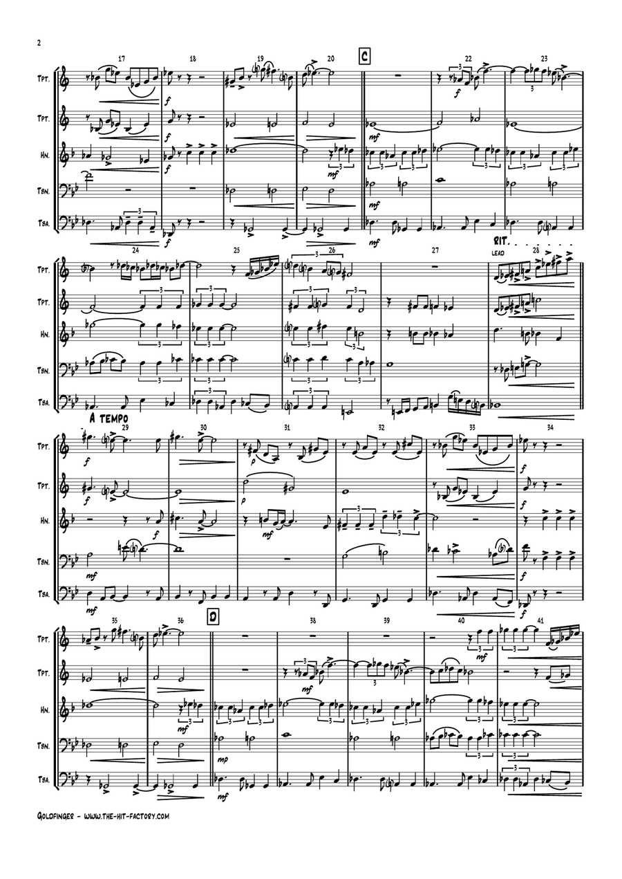 Goldfinger Brass Ensemble scores gallery preview page 2