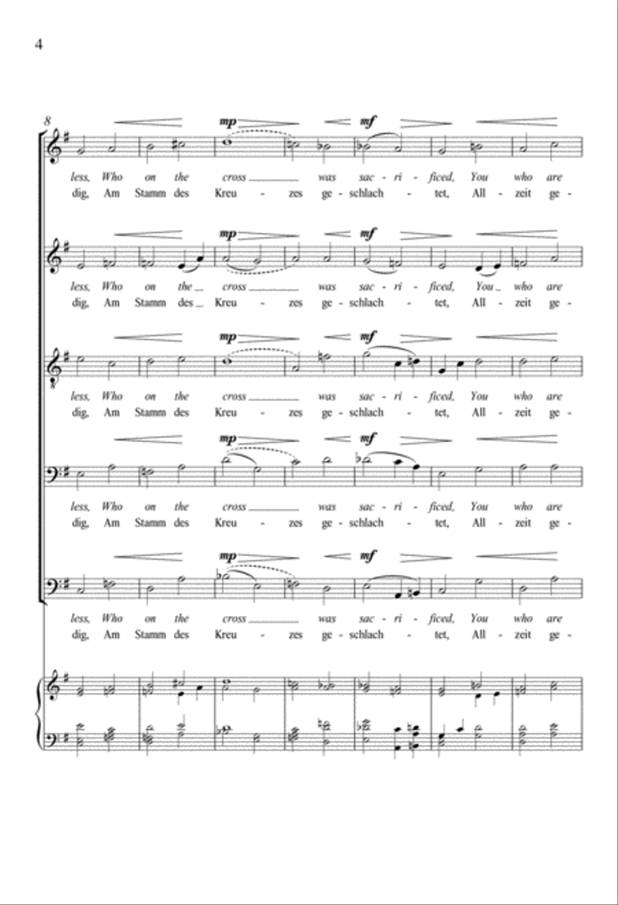 The Lamb of God (Das Agnus Dei) A Cappella scores gallery preview page 4
