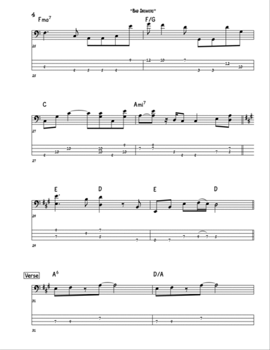 Bad Sneakers Bass Guitar scores gallery preview page 4