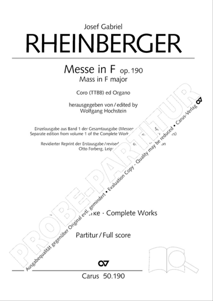 Mass in F major TTBB scores gallery preview page 2