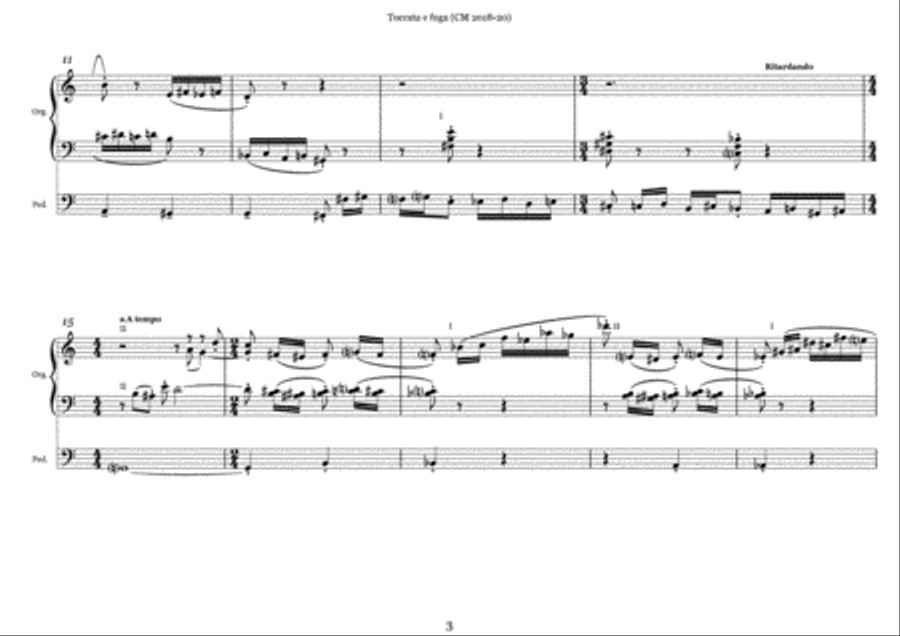 Toccata e fuga per organo(CM 2018-20) Organ Solo scores gallery preview page 4