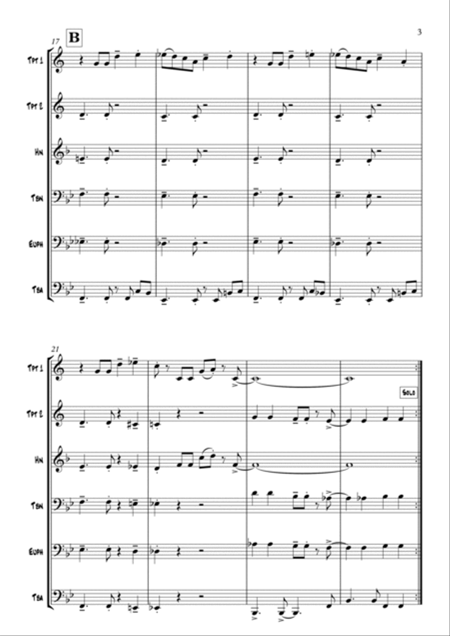 Watermelon Man Brass Ensemble scores gallery preview page 3
