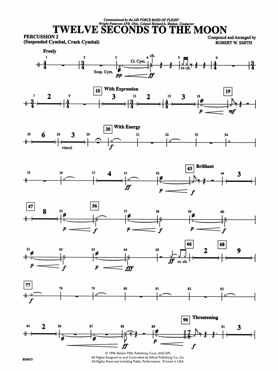 Twelve Seconds to the Moon: 2nd Percussion