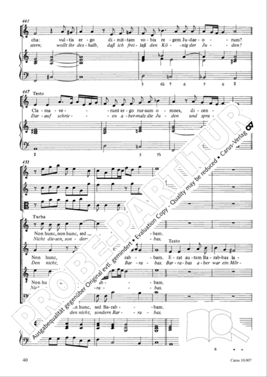 St. John Passion (Johannes-Passion) TB scores gallery preview page 41