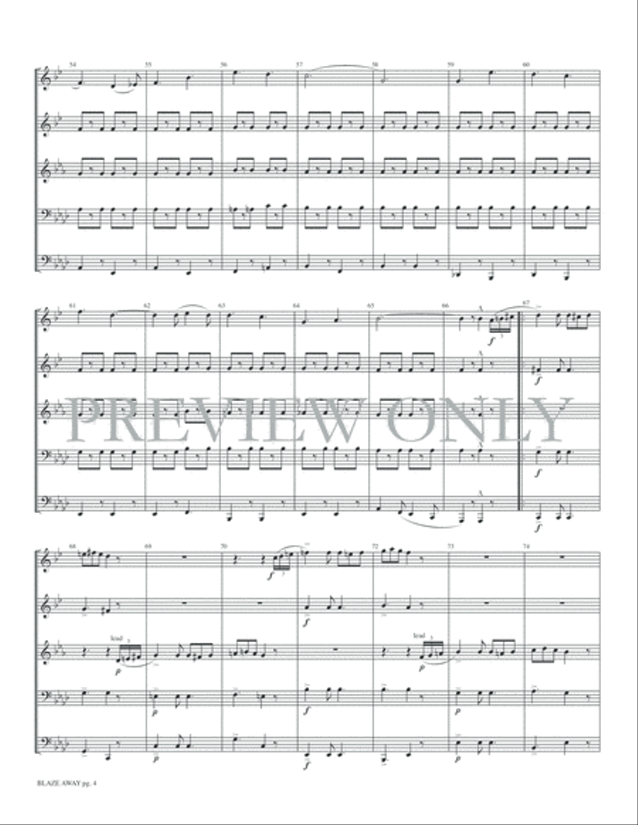Blaze Away Blaze Away Brass Quintet scores gallery preview page 6