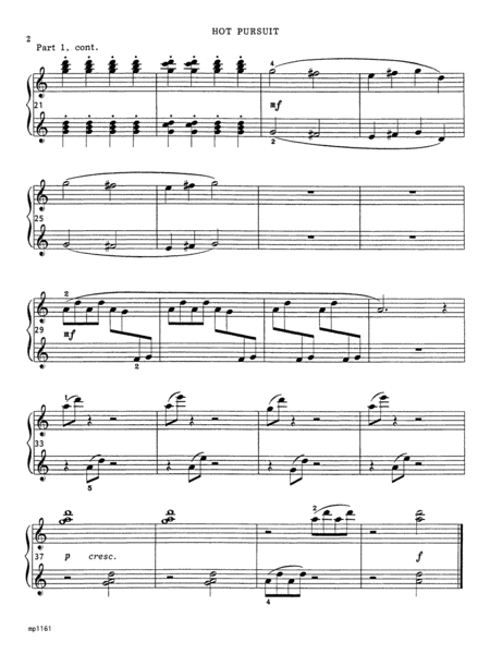 Hot Pursuit - Piano Trio (1 Piano, 6 Hands)
