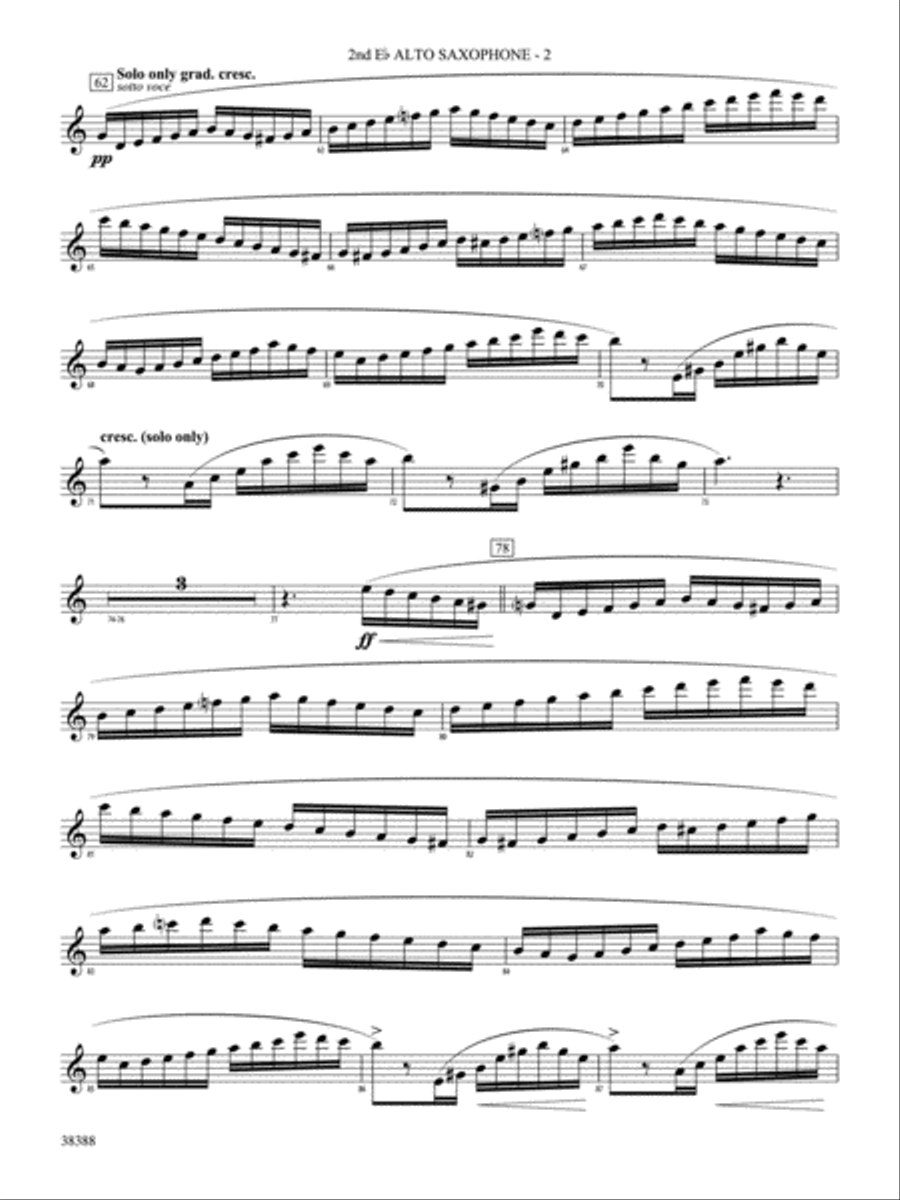 Napoli: 2nd E-flat Alto Saxophone Concert Band scores gallery preview page 2