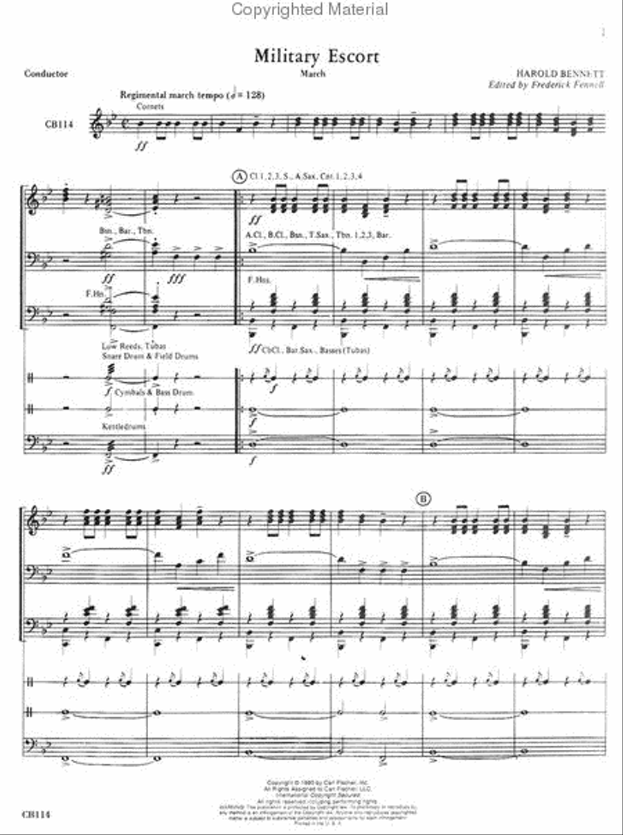 Military Escort Military Escort Concert Band scores gallery preview page 2
