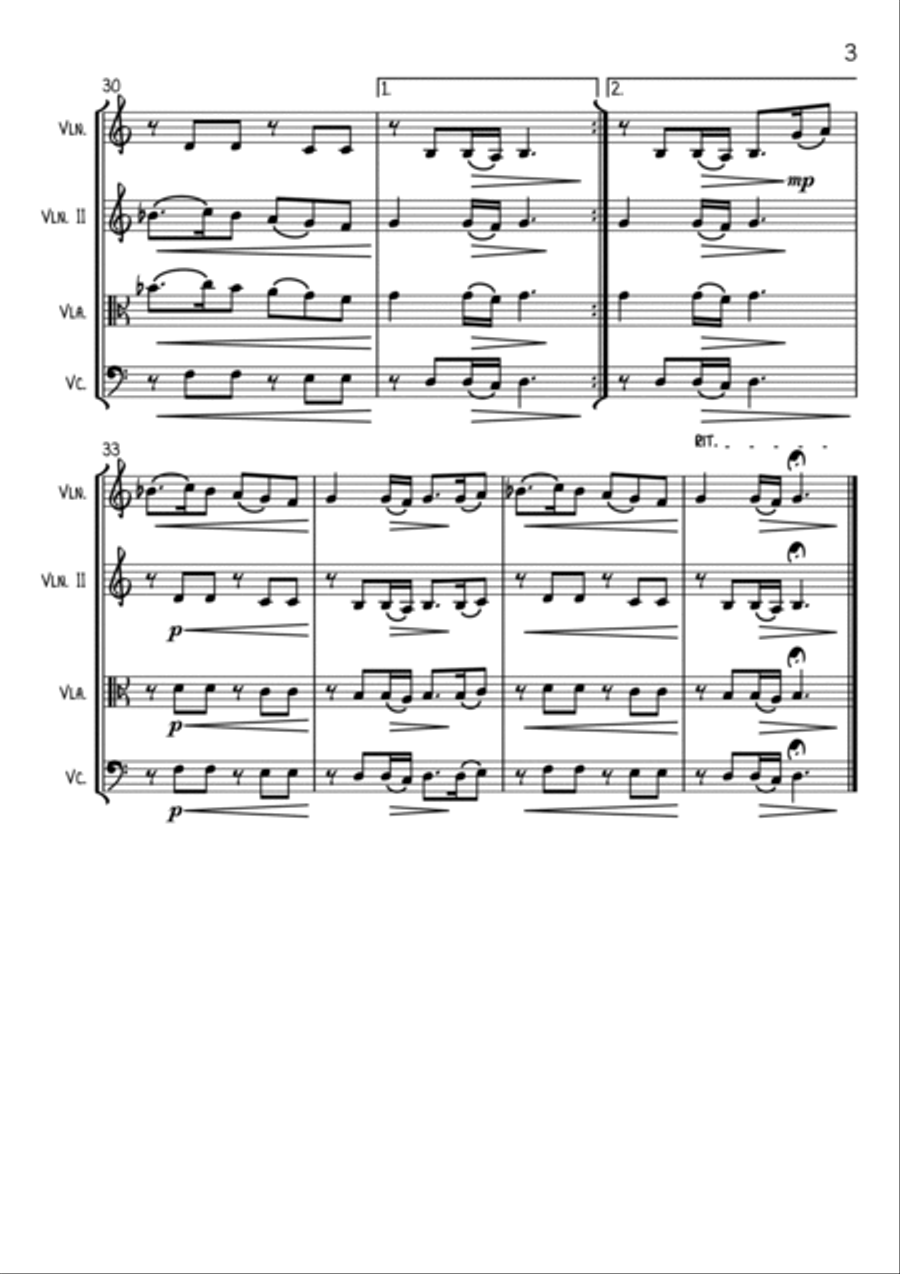 Kiss From A Rose String Trio scores gallery preview page 3