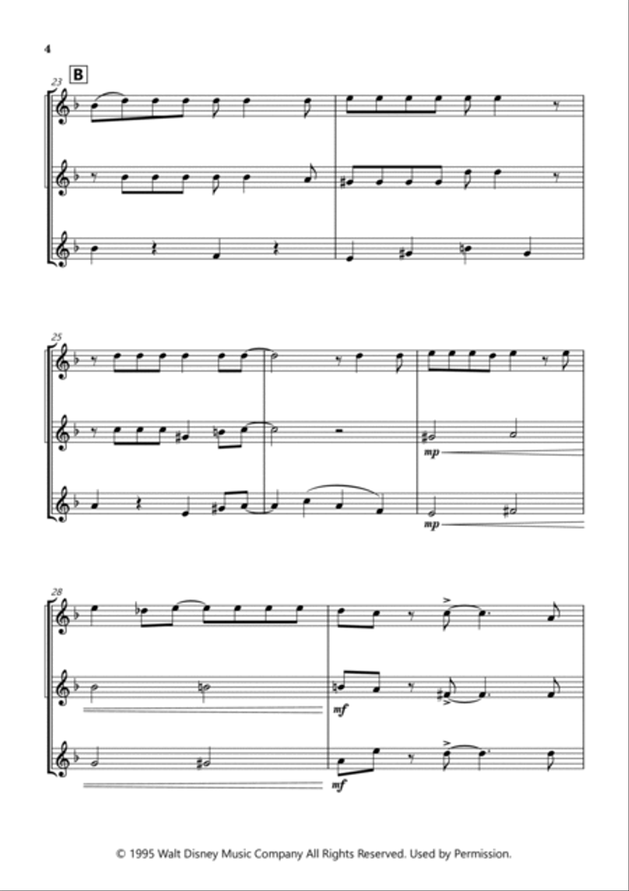You've Got A Friend In Me Woodwind Trio scores gallery preview page 4