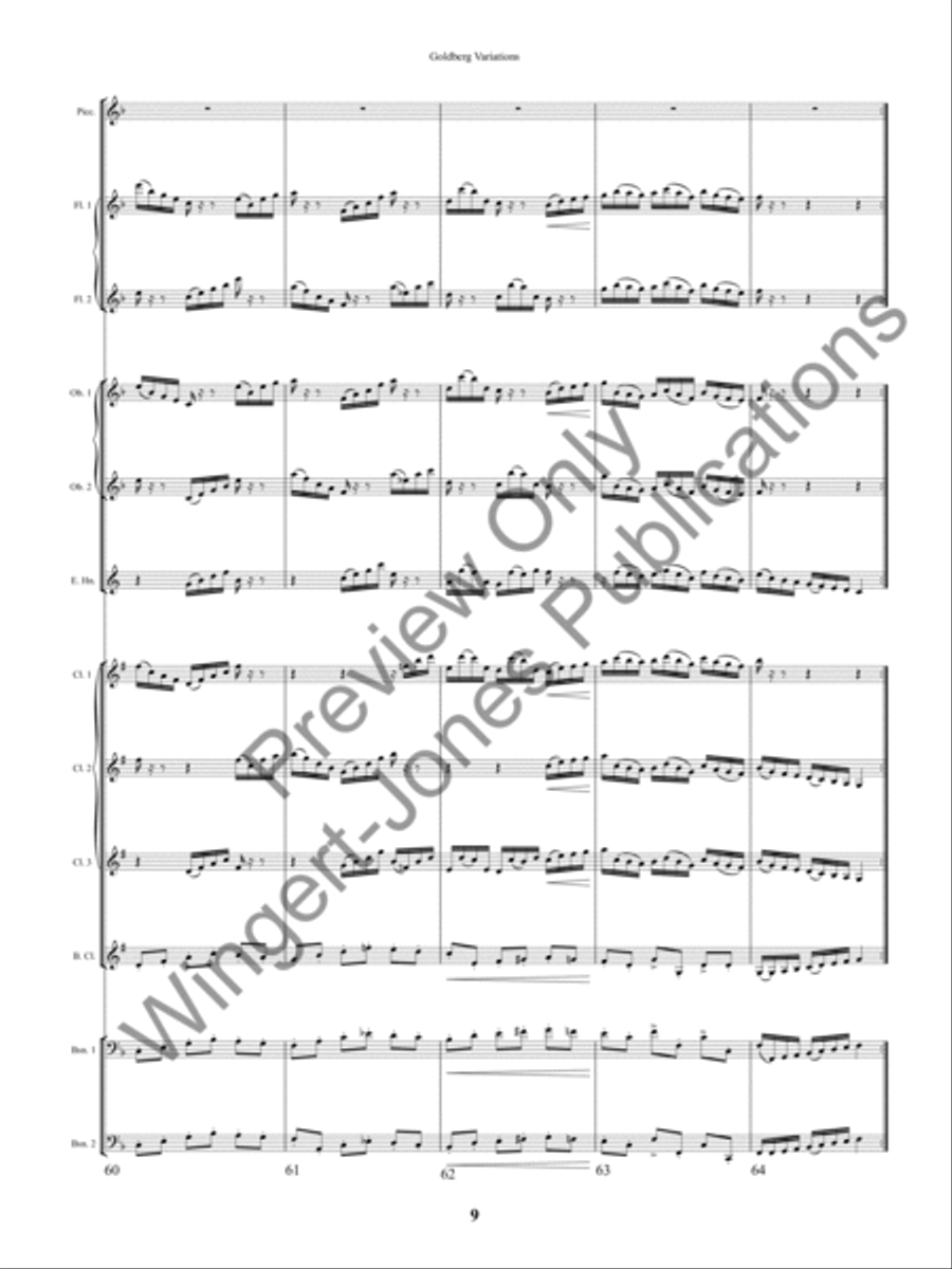 Goldberg Variations (Score) Concert Band scores gallery preview page 15