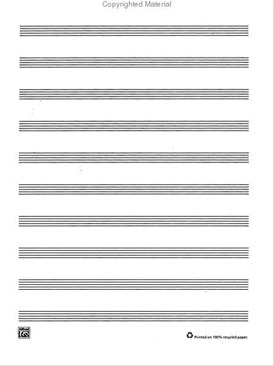 Alfred's Music Manuscript Book Staff Paper scores gallery preview page 2