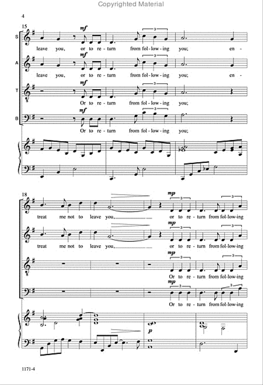 Song of Ruth - SATB divisi Octavo Divisi scores gallery preview page 3