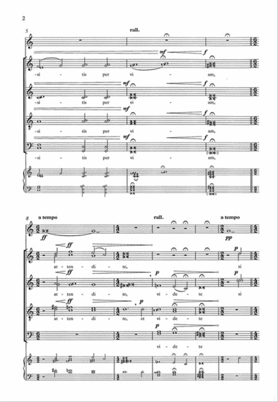O Vos Omnes 4-Part scores gallery preview page 3