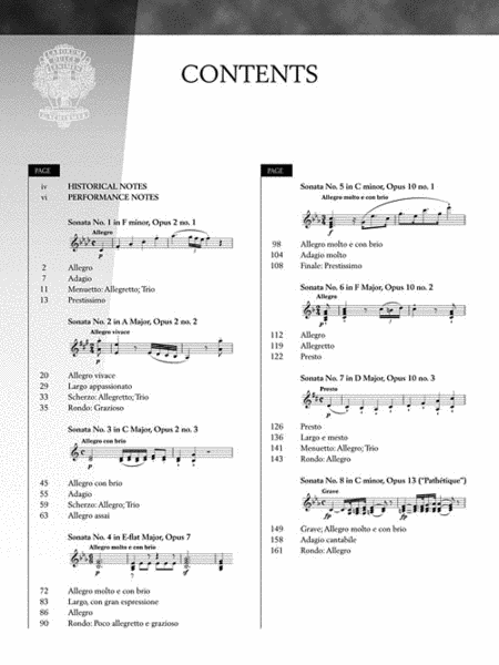 Beethoven - Piano Sonatas, Volume I - Book Only