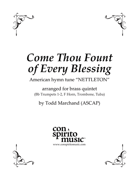 Come, Thou Fount of Every Blessing - brass quintet image number null