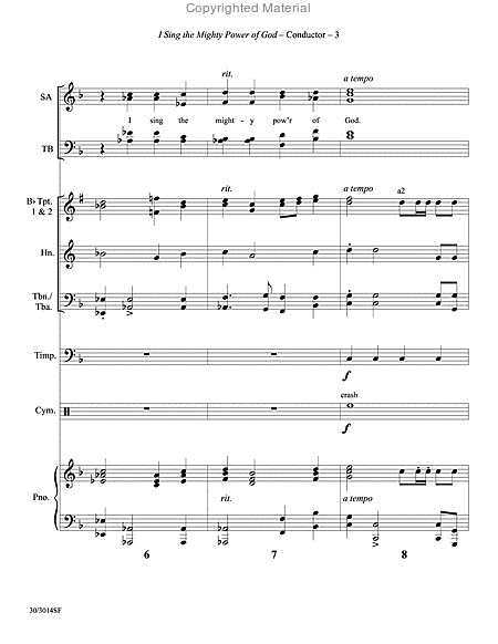 I Sing the Mighty Power of God - Brass and Percussion Score and Parts