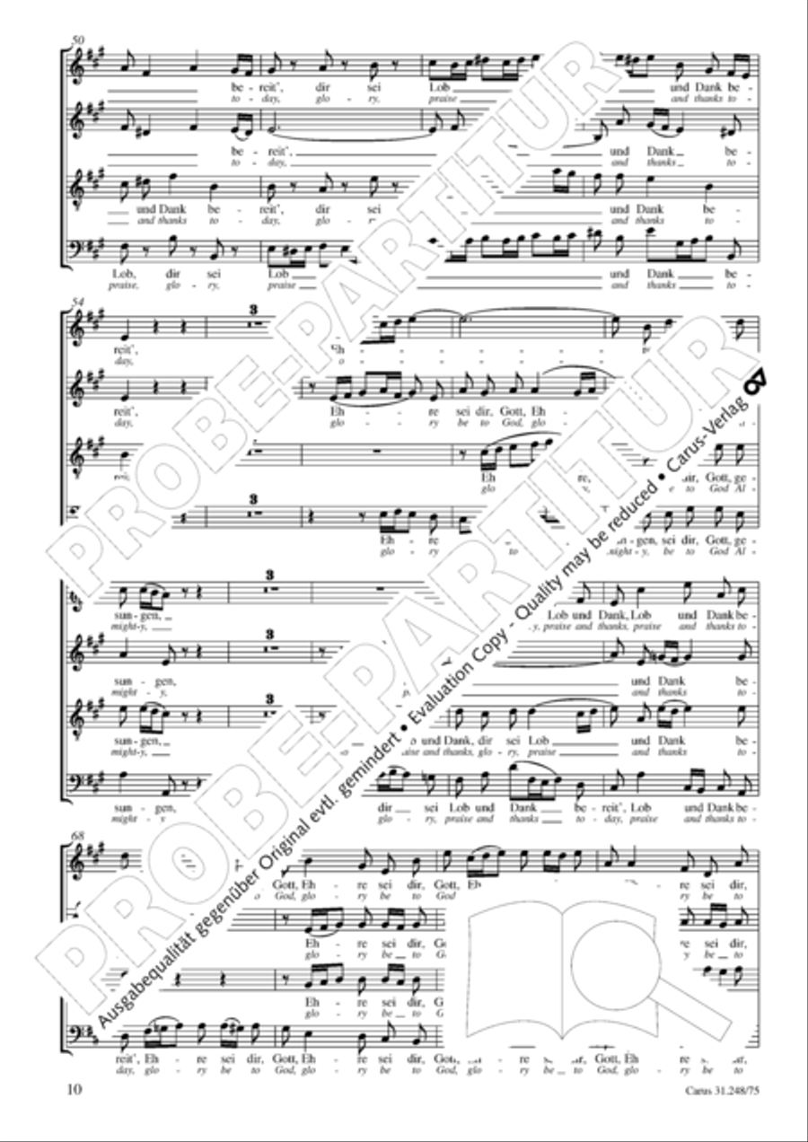 Christmas Oratorio (Weihnachtsoratorium, Teile IV-VI) 4-Part scores gallery preview page 11