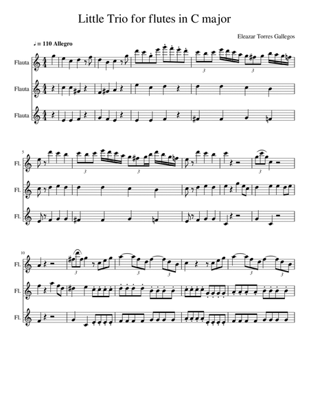 Little Trio For Flutes In C Major (Special offer!!!!) image number null