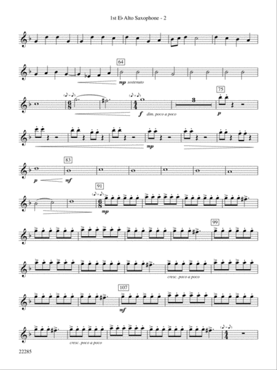 Riders on the Wind: E-flat Alto Saxophone Concert Band scores gallery preview page 2