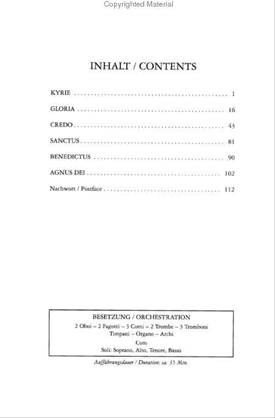 Mass In D Major 4-Part scores gallery preview page 2