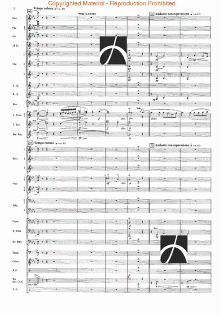 The Seventh Night of July Concert Band scores gallery preview page 13