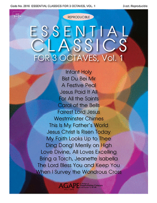 Book cover for Essential Classics for 3 Octaves, Vol. 1 (Reproducible)