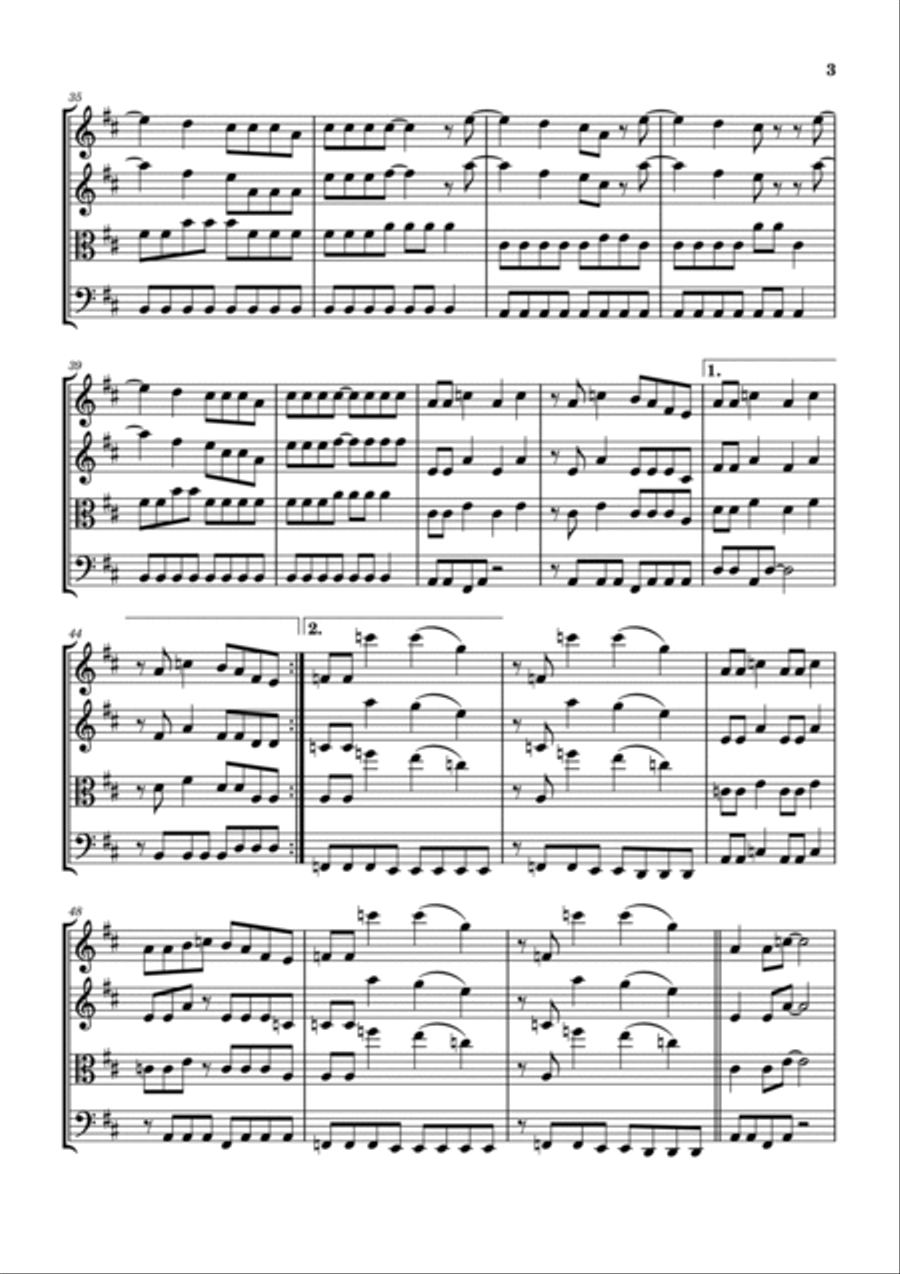 Kick Kick String Quartet scores gallery preview page 4